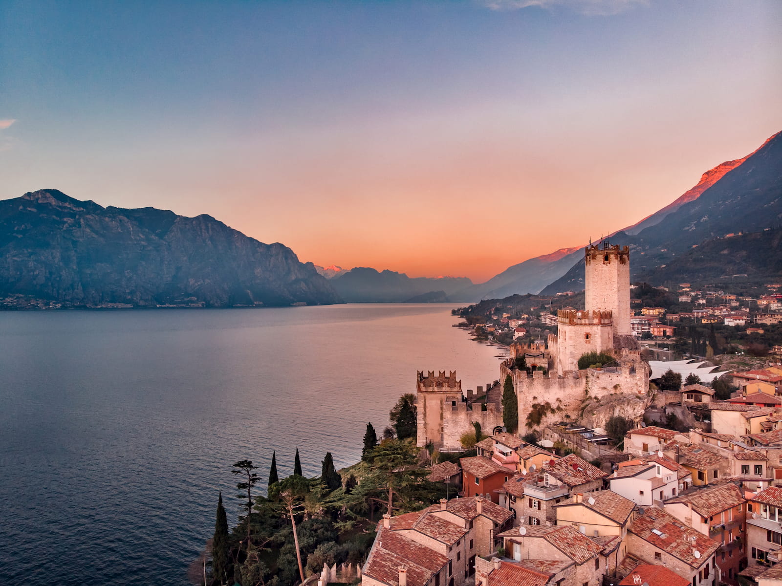 Malcesine Castle Sunset View
